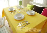 热卖包邮明黄色帆布餐桌布 加厚桌布茶几盖布可定做时尚台布纯色