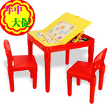 幼儿简易写字台宝宝玩具儿童学习桌桌椅套装塑料台学习桌椅组合台