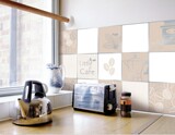 包邮韩国进口厨房瓷砖贴防油贴纸耐高温易清洗厨房铝珀墙贴纸