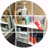 卫生间置物架 桌面化妆品收纳盒整理浴室防水收纳架梳妆台储物柜