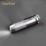 CooYoo 弹道钛合金手电筒 子弹造型氚气管创意迷你USB直充小手电