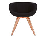 Scoop Low Copper Chair 北欧风格餐椅 设计师休闲椅 玻璃钢黑色
