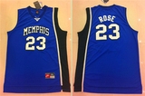 NCAA 孟菲斯大学 #23号 罗斯 蓝色 极品网眼 球衣 上衣 篮球服