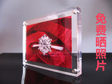 亚克力相框相架a4a512 10 8 7 6 5 3寸4R透明水晶创意磁石摆台卡