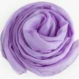 女夏季纯色防晒沙滩巾 浅紫色丝巾 薄款雪纺韩版长款披肩褶皱纱巾