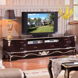 欧式客厅电视柜 法式实木地柜 美式奢华视听柜 新古典卧室电视柜