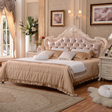 欧式床1.8米双人床实木烤漆法式田园公主床现代简约真皮婚床 特价