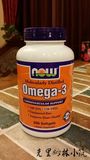 美国Now Foods诺奥 Omega-3 EPA DHA深海鱼油不含胆固醇200粒胶囊