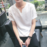 2016夏装男士薄款修身半袖体恤潮流时尚短袖t恤韩版青年休闲小衫