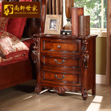 尚轩世家家具 美式床头柜 实木雕花床头 欧式床头柜 收纳柜B601-5