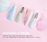 superga韩国专柜正品代购粉色白色厚底松糕鞋帆布鞋增高鞋3CM