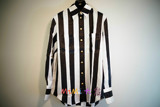 【秒杀】【包邮】HM X Balmain 巴尔曼合作黑白条纹蚕丝衬衫 现货