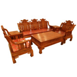 东阳中式客厅明清古典红木沙发茶几非洲花梨实木组合六件套装家具