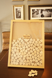 爱心木片相画框签到创意签到台处婚礼庆生日布置道具用品定制包邮