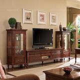 美式家具客厅实木电视柜 欧式电视柜 现代简约电视柜小户型电视柜