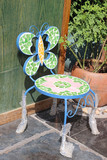 创意时尚家居铁艺蝴蝶造型小凳子户外阳台休闲椅换鞋椅儿童椅矮凳