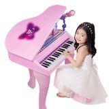 贝芬乐DIY儿童电子琴带麦克风3-6岁儿童早教玩具唱歌钢琴