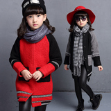 童装女童冬装新款韩版时尚秋款呢大衣中大童休闲中长款呢子外套潮