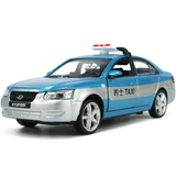 彩珀成真车模1:32 北京现代出租车的士计程车TAXI 声光合金玩具车