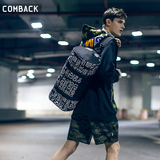 COMBACK原创设计运动桶包圆 大容量潮男手提背包单肩旅行健身包