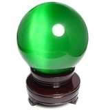 天然水晶球摆件秒杀正品节日礼物 天然绿色猫眼石球其他未镶嵌现