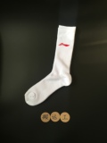 李宁赞助CBA联赛球员版篮球比赛专业运动袜子厚款中高帮袜红标