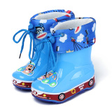 2015新款秋冬儿童雨鞋小孩男童防滑女童中筒雨鞋加绒加厚1-2-3岁