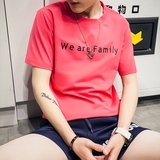 男士夏季薄款青少年日系短袖t恤学生韩版半截袖体桖血男装衣服潮