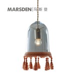 马斯登/MARSDEN 现代简约布艺玻璃吊灯中国风创意个性设计师的灯