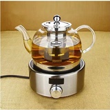 电陶炉泡茶壶花茶壶耐热透明电磁炉壶加热壶加厚过滤玻璃茶具套装