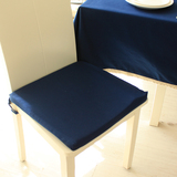 四季通用布艺椅垫春夏坐垫学生椅子垫蓝色沙发办公室电脑2条装