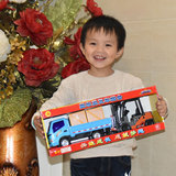 力利工程系列平板小货车卡车运输车叉车组合儿童玩具汽车模型包邮
