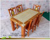 简约现代人造大理石餐桌 长方形西餐桌餐台实木小户型餐桌椅组合