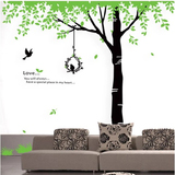 超大绿树客厅电视沙发背景墙贴纸办公室玄关温馨田园创意装饰贴画