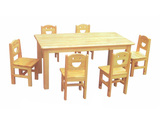 儿童学习桌 新款希伯特课桌椅实木书桌宝宝餐桌幼儿家具 椅子另买
