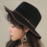 韩国正品代购stylenanda秋新款韩版甜美个性配色羊毛混纺女士礼帽