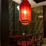 新中式布艺吊灯餐厅仿古餐厅火锅店过道复古茶楼酒店门厅大红灯笼