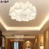 现代简约大气LED客厅灯具温馨卧室大厅餐厅吸顶灯饰浪漫水晶圆形