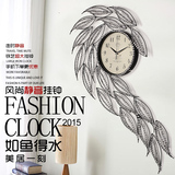 创意钟表挂钟客厅现代简约长方形艺术装饰餐厅时钟欧式卧室石英钟