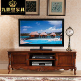 美式实木背景墙电视柜家具电视柜整装小户型客厅欧式电视机柜子