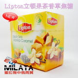 荷兰原装 俄罗斯进口立顿Lipton焦糖香草水果味袋泡茶 20包34g