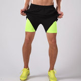 健身运动短裤男跑步裤 速干跑步训练短裤紧身内衬长跑马拉松短裤