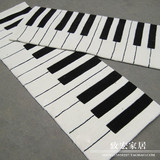 特价黑白键盘创意儿童艺术地垫床边飘窗潮牌个性音乐钢琴简欧地毯