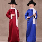 儿童成人演出服装相声服长衫大褂长袍成人马褂相声三句半表演服