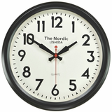 包邮北欧经典时尚黑白金属挂钟现代简约静音时钟客厅卧室餐厅钟表