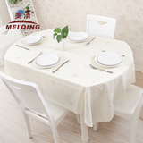 美清2016可伸缩折叠桌子餐桌椭圆形欧式防水植物花卉桌布LSTY03