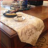 中式桌布布艺桌旗欧式奢华美式茶几桌垫长条床尾巾电视柜盖布艺氚