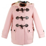 英国代购AQUASCUTUM雅格狮丹女童粉色羊毛外套现货8岁原价4000