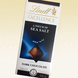 Lindt/瑞士莲 原装进口 瑞士莲特级排装海盐味黑巧克力 100g