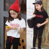 现货韩国童装代购2016年新款bubble大童休闲基础款儿童短袖T恤